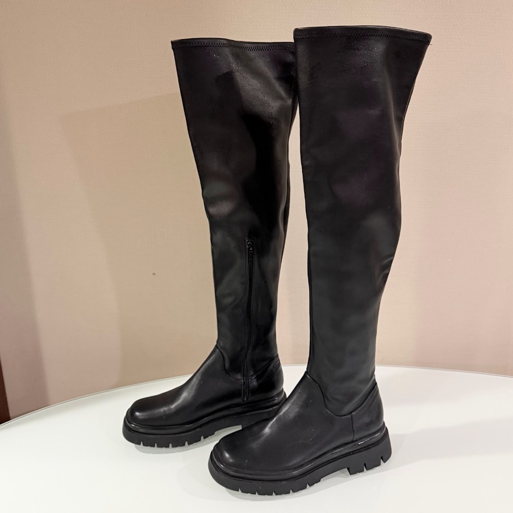 Steve Madden Gibbs Block Heel Rounded Toe Over the Knee Boots Size 9 - Picture 3 of 12